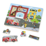 Puzzle Statia de pompieri cu sunet Melissa&Doug - imagine 2
