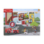 Puzzle Statia de pompieri cu sunet Melissa&Doug