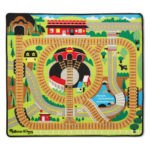 Covoras Calea ferata 100cm*91cm cu accesorii Melissa&Doug