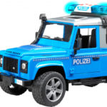 Jeep Land Rover politia + figurina politist Bruder