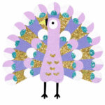 Set de cretie cu nisip si sclipici , pasarele Djeco - imagine 3