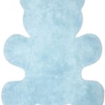 Covoras copii ursulet Teddy albastru 80x100 cm Nattiot