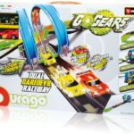 Set de joc GoGears "Curse Interesante"(trec cu 2 masinute 2 drumuri mecanizm inertie) Bburago