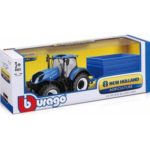Modele tractor seria Farm-TRACTOR NEW HOLLAND cu remorca Bburago - imagine 2
