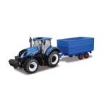 Modele tractor seria Farm-TRACTOR NEW HOLLAND cu remorca Bburago