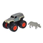 Masina cu animala mini (rinocer) Wild Republic