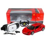 Masina 1:14 Ferrari cu radiocomanda + ochelari VR Rastar