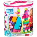 Constructor 60 piese (1-5 ani) roza Mega Bloks Mattel