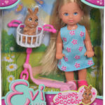 Simba papusa Evi cu epuras pe bicicleta 12cm