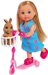 Simba papusa Evi cu epuras pe bicicleta 12cm - imagine 3