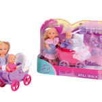 Simba papusa Evi cu bebelus in carucior