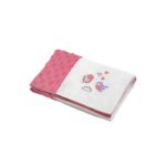 Patura moale 75*100 minky patchwork roz BobyOno