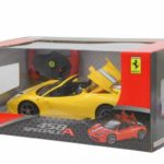 Masina cu radiocomanda acoperis pliabil Ferrari 458 1:14 galben JAMARA