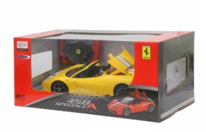 Masina cu radiocomanda acoperis pliabil Ferrari 458 1:14 galben JAMARA