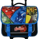 Ghiozdan roti Avengers 38cm + penar negru BAGTROTTER