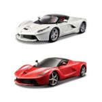 Model  - LA FERRARI (rosu,alb 1:24) BBURAGO