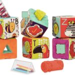 BX1661Z Jucarie moale cuburi de sortatare ABC S2 (6 cuburi, într-o geanta de mâna) Battat