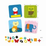 Set de aplicatii textile - Animale Djeco - imagine 4