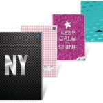 Caiet INTERDRUK À5/96 coperta tare, metalic metematica