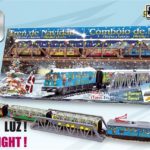 Tren Christmas din metal cu lumina, indicatorul, tunel PEQUETREN