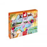 Puzzle tactil "O zi la gradina zoologica" JANOD