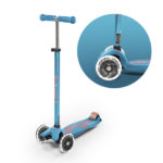 Trotineta Maxi Micro Deluxe LED aqua MICRO - imagine 2