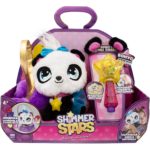 SHIMMER STARS Panda plush 20 cm cu geanta