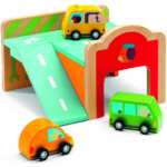 Jucarie lemn - Parcare cu masini Djeco