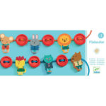 Jucarii din lemn + nasturi pe sereturi Djeco