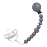 Bibs Pacifier Clip Grey