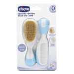 CHICCO Set perie si pieptene pu copii albastru