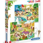Puzzle ZOO 2x60 5+ CLEMENTONI