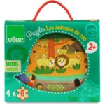 Puzzle lemn Gradina Zoologica 4 in 1 Vilac