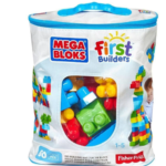Constructor 60 piese (1-5 ani)albastru Mega Bloks