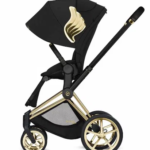 Carucior Priam JS Wings 2023 baza roti+hamac Aripi Aurii CYBEX