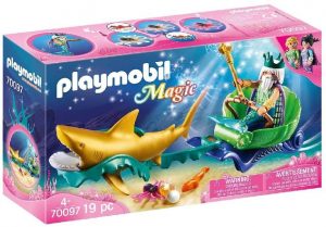 Regele marii cu caleasca trasa de rechin Playmobil