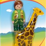 Ingrijitor Zoo cu girafa Playmobil
