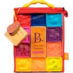 Jucarie  educationala - cuburi de silicon - NUMARATOAREA VESELA (10 cuburi, in poseta) Battat