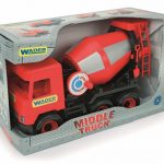 Camion Ciment-mixer (rosu) WADER