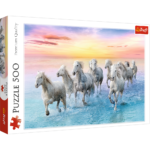 Puzzle - "500" - Galloping white horses / 500 px Trefl