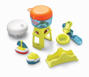 Masuta de joaca Little Tikes pentru nisip si apa cu umbreluta - imagine 2