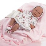 Papusa 46cm in rochie cu flori ASI