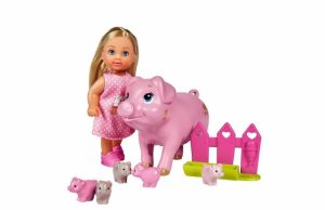 Simba Papusa Evi Love "Welcome Piggies" 12cm - imagine 2