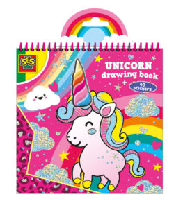 Carte de colorat Unicorn cu stickere SES