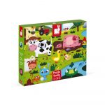 Puzzle tactil "Animalele de ferma'' Janod