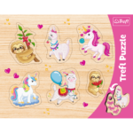 Puzzle - "Frame Shaped Puzzles" - Unicorns, lammas and sloths / Trefl