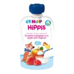 Capsuna-zmeura si mar cu iaurt (6 luni) HIPP 100g