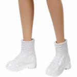 Papusa rochie oranj Barbie - imagine 4