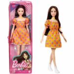 Papusa rochie oranj Barbie - imagine 5