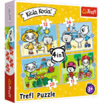 Puzzle - "4in1 (12, 15, 20, 24)" - Kittykit day/ Media Rodzina Kicia Kocia Trefl